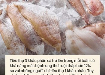 Ăn cá 3 lần/tuần giảm hơn 10% nguy cơ ung thư ruột, nhưng một số loại cá có tác dụng ít hơn