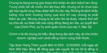Tập đoàn Hưng Thịnh tài trợ 20 tỷ đồng cho y, bác sỹ nơi tuyến đầu chống dịch và dành tặng khách hàng 100 tỷ đồng
