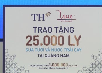 TẬP ĐOÀN TH TẶNG 75.000 SẢN PHẨM SỮA TƯƠI SẠCH VÀ NƯỚC TRÁI CÂY ĐẾN KHU VỰC MIỀN TRUNG