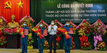 Công bố quyết định thành lập Hải đội dân quân Thường trực tỉnh Kiên Giang