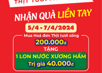 VISSAN tổ chức chương trình khuyến mãi kích cầu sản phẩm thịt tươi sốngTại Hệ Thống Siêu Thị Co.opmart trong tháng 04/2024
