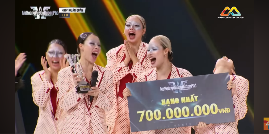 Siêu đội hình F.E.D giành giải Quán quân đêm chung kết Nữ hoàng vũ đạo đường phố